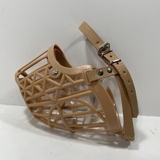 Basket Muzzle for Dogs Buckle Strap Safest for Animals/Handler Breathable NEW