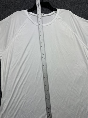 ALO Mens White Training Performance Short Sleeve Shirt Size XL Stretch - Picture 5 of 6