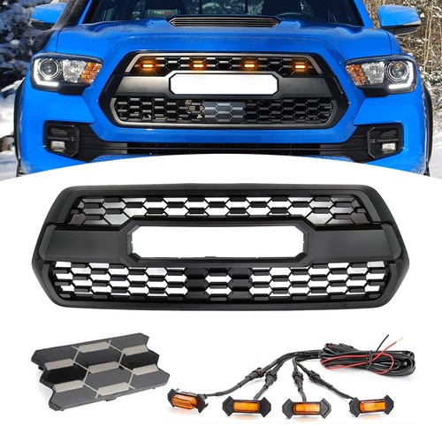 For 2016-2023 Tacoma Front Bumper Grill With Amber LED Lights & Garnish Sensor - Bild 7 von 9