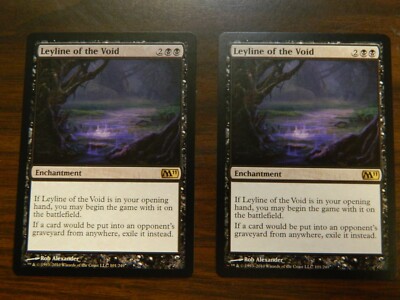 MTG M11 Leyline Of The Void x2 Black Rare UNPLAYED Near Mint Cond