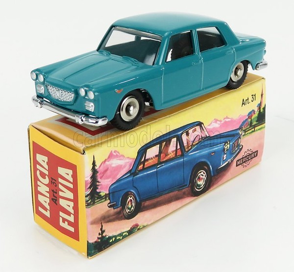 Modellauto Statische Epoche Lancia Flavia 1962 Blau Modellbau Massstab 1/48-image