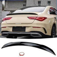 For Mercedes C118 CLA250 CLA45 Rear Trunk Spoiler Wing AMG Style Gloss BLK 20-25