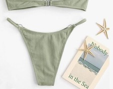 Zaful bikini bottom Olive Green Small
