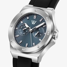 W&V Oceano 42mm Blue/silver stainless steel watch