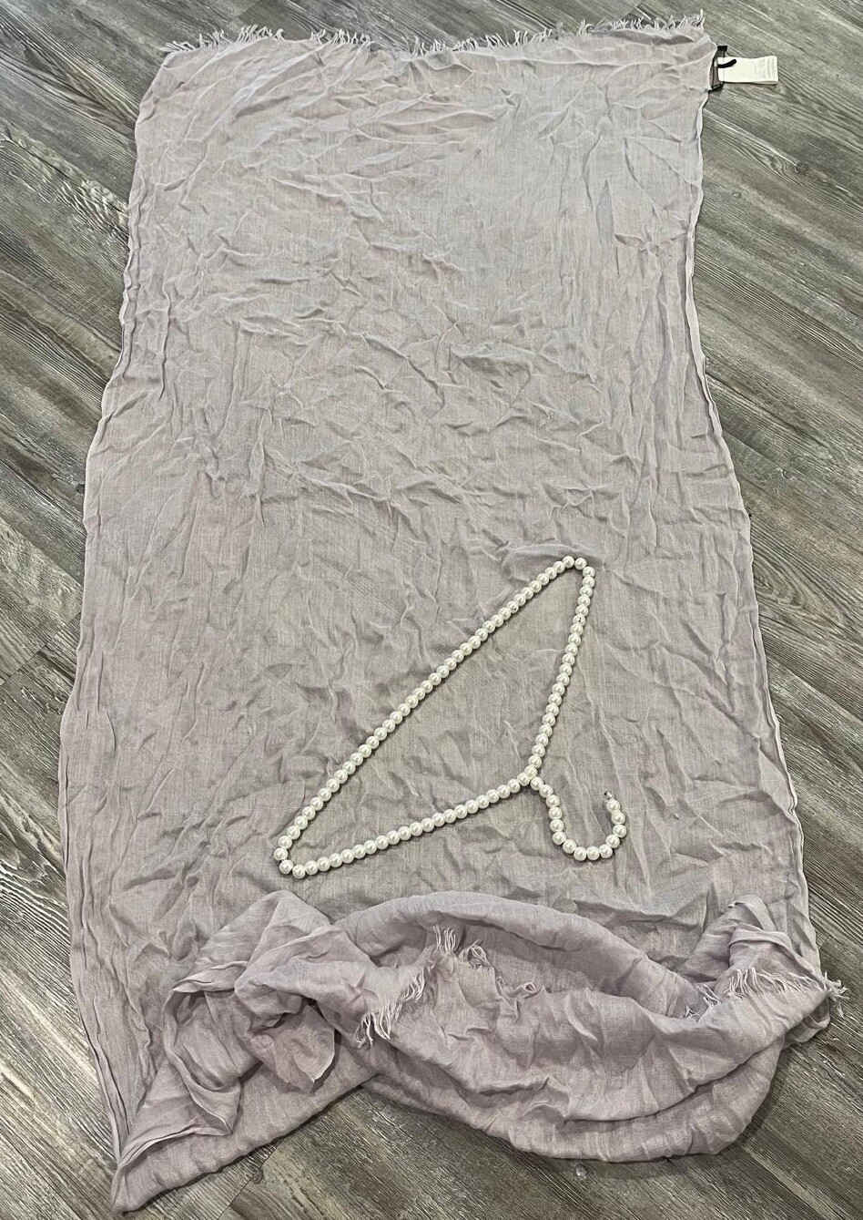 BCBG MAXAZRIA Solid Gray Lightweight Fringed Rect… - image 6