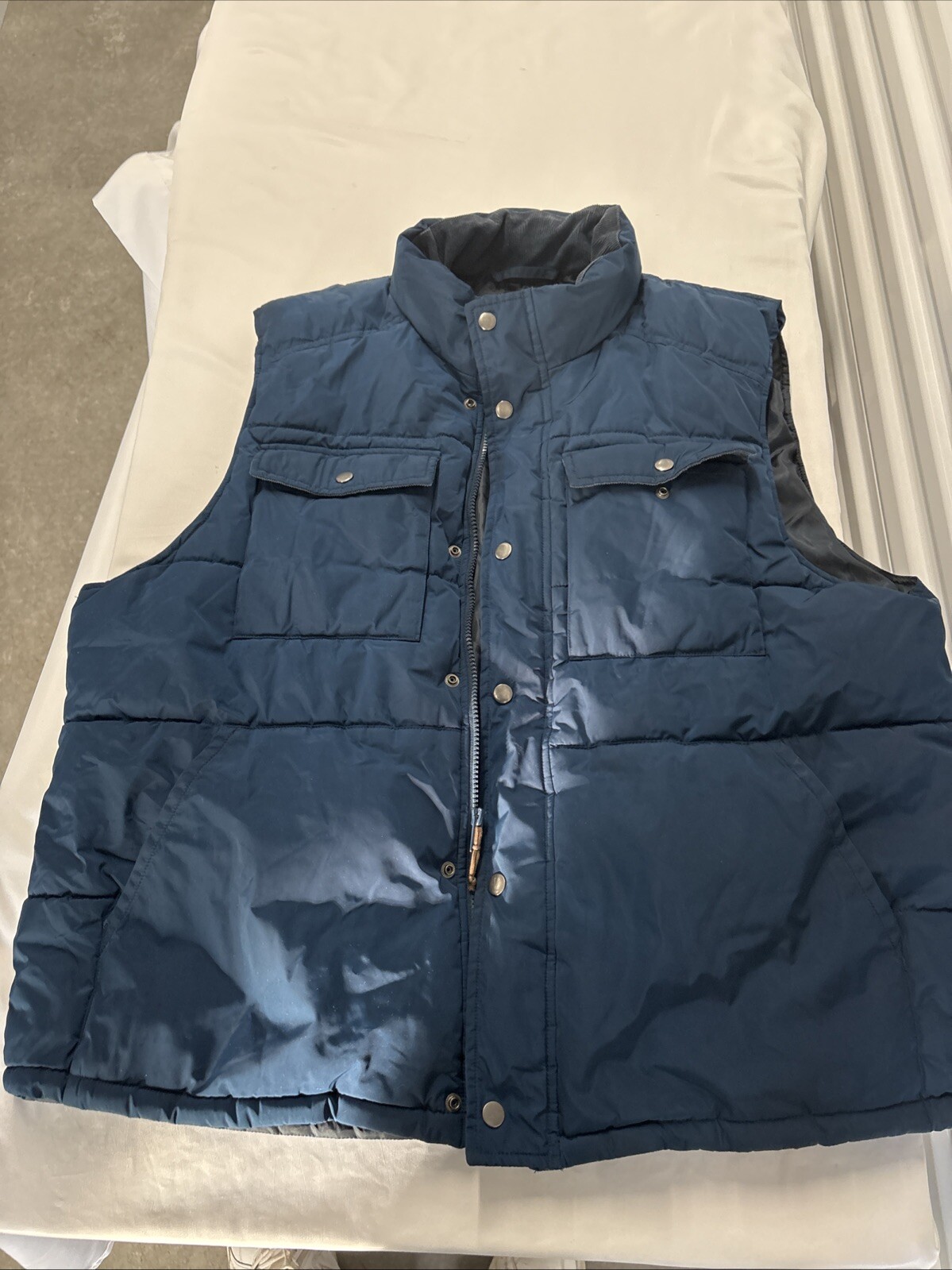 Goodfellow & Co Mens XXL Blue Insulated Puffer Vest with Full Zipper