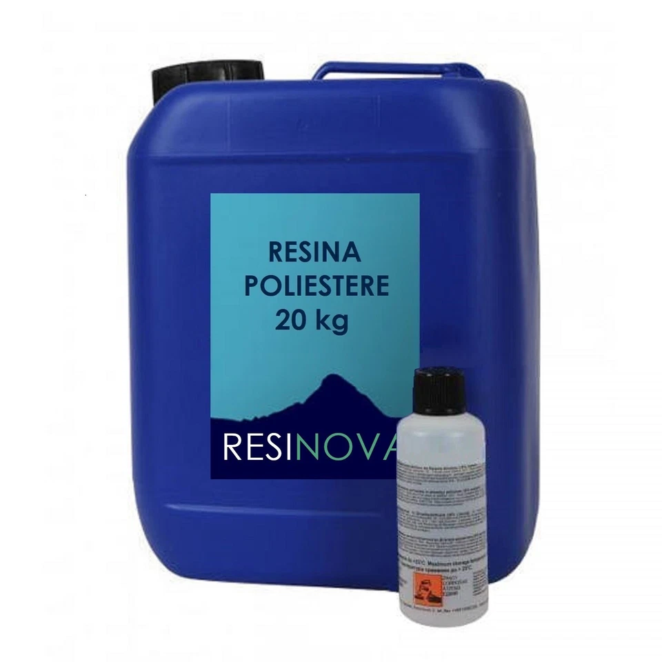 20 kg Resina poliestere da laminazione (10 kg+10 kg) + 0,5 kg di Catalizzatore - Immagine 3 di 3