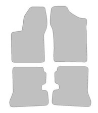 Fußmatten-Set für Fiat Seicento (1998-2010) Deluxe schwarz