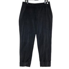 Carolina Herrera Womens Size 10 Pants Velvet Stretch Cupro Lined Brown Tapered