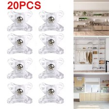 20x ABS Butterfly Corner Brace L Shape Bracket Removable Code Connector Wood