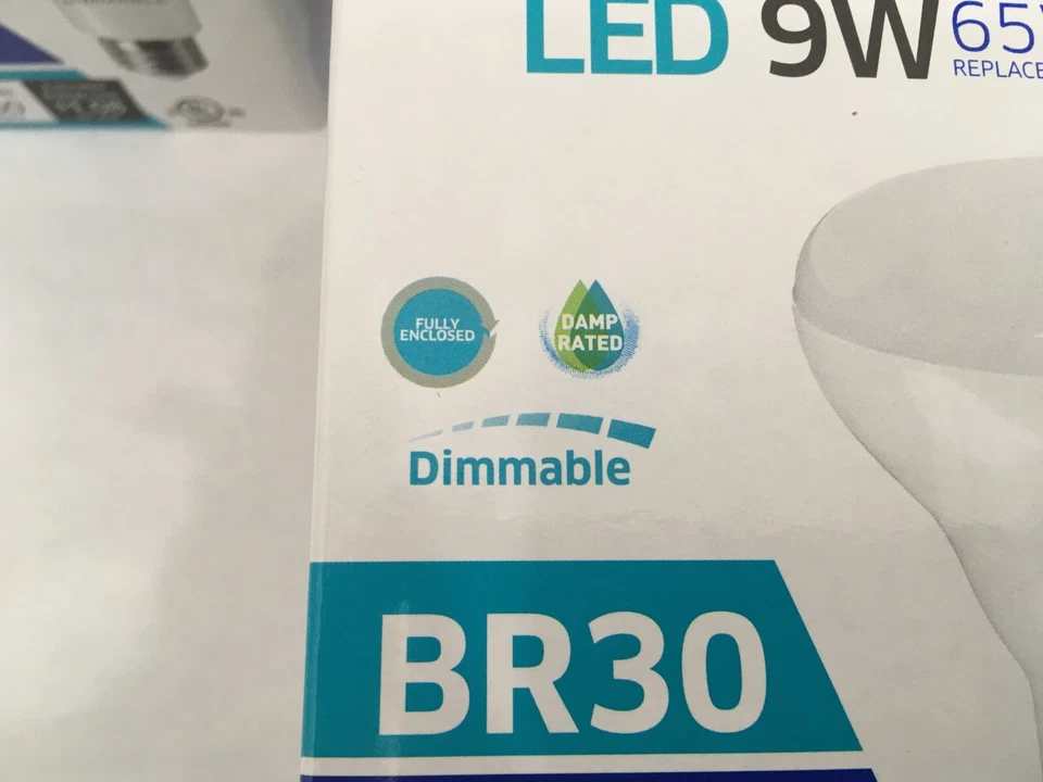 (4) NEW Bulbrite LED 65W BR30 Bulbs Warm White 2700K Damp Dimmable Energy Star - Image 3 of 4