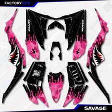 Pink Savage Camo Racing Graphics kit fits Yamaha Raptor 350 04-13 Quad decals