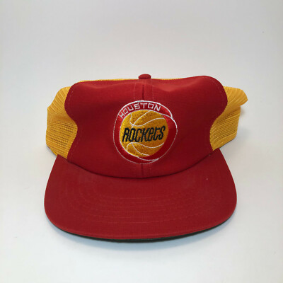 Vintage Houston Rockets Truckers Hat Mesh Snapback Adjustable Hat 90s NBA 
