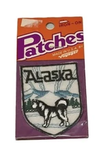 Voyager Emblems Alaska Husky Patch Badge Vintage New NOS