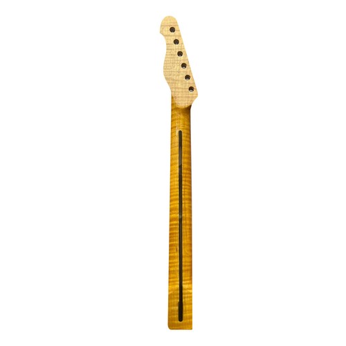 1PCS 21Fret Roasted Flame Maple Guitar Neck Start Tint Glossy Stripe Replacement - Picture 2 of 14