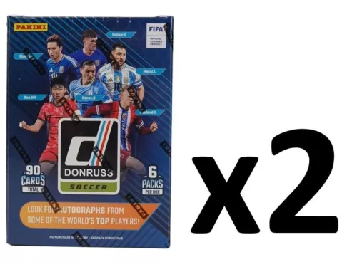 2024-25 Panini Donruss Soccer HOBBY BLASTER 2-Box Lot SEALED! PINK CUBICS