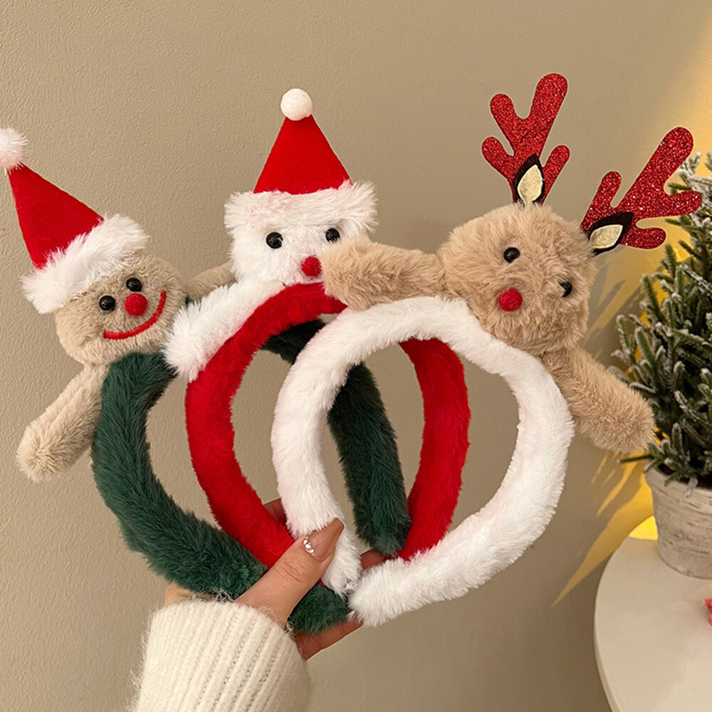 Snowman Hair Hoop Christmas Deer Headband Hairband Christmas  display picture 1