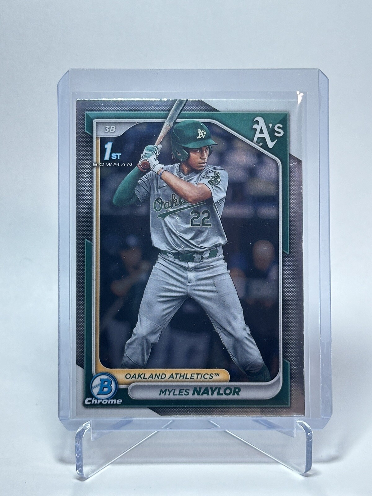 2024 Bowman Chrome Myles Naylor #BCP-136 1st Bowman Oakland Athletics
