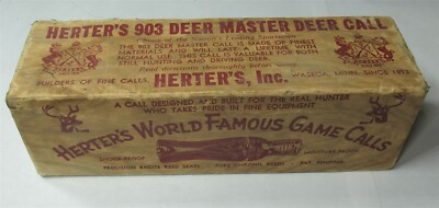 Herters World Famous Game Calls (empty box) 903 Deer Master Deer Call 6.5'' box