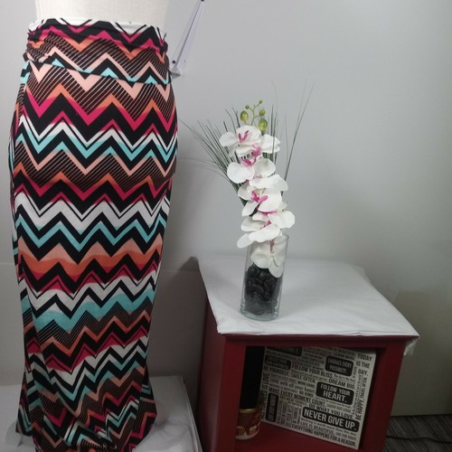 Rue 21 Strapless Dress Zig Zag Print Small Summer Casual Dress Or Long Skirt - Picture 4 of 14