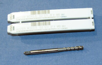 OSG 3 x 0.5 Metric 3 Flute 50° Helix Bottoming Chamfer 3 flute Bright STI taps