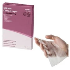 IND Cardinal Health™ Silicone Contact Layer Wound Dressing, 2" x 3" Box of 10 
