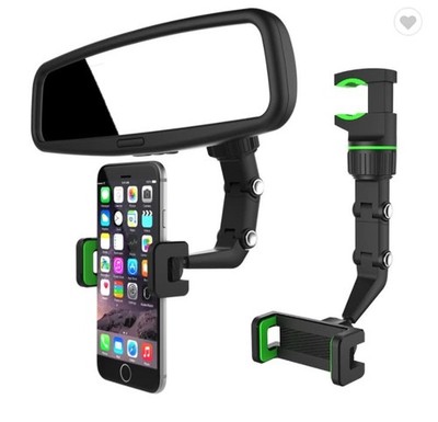 1 pcs New Multi-function Adjustable 360° Universal Rearview Mirror Phone Holder