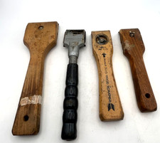 Lot of 4 Vintage Paint Scrapers Craftsman Hyde C119 Wood Handle Hand Tools USA