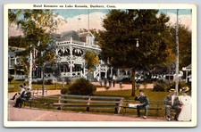 Hotel Kenmere on Lake Kenosia Danbury Connecticut CT c1920 Postcard