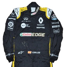 Carlos Sainz Jr Used & Signed F1 Renault 2018 Race Suit with JSA LOA