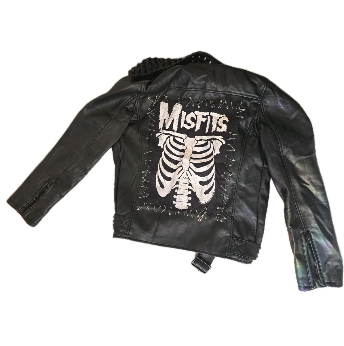 Killstar CREEPING DEATH Studded Spike Biker Jacket Vegan Leather