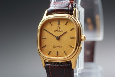 Vintage [N NEUWERTIG] OMEGA De Ville Cal.1450 Gold Dial Tank Quartz...