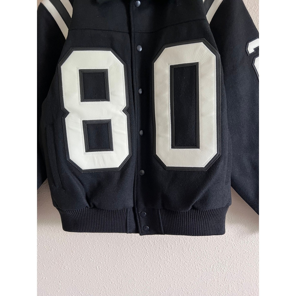 Stussy 80 Wool Varsity Jacket - Size Large - Black - Brand Stussy 80 Wool Varsity Jacket - Size Large - Black - Brand