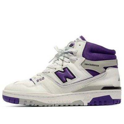 Men New Balance NB 650 R Mid Top Athletic Sneakers Shoes White/Purple BB650RCF
