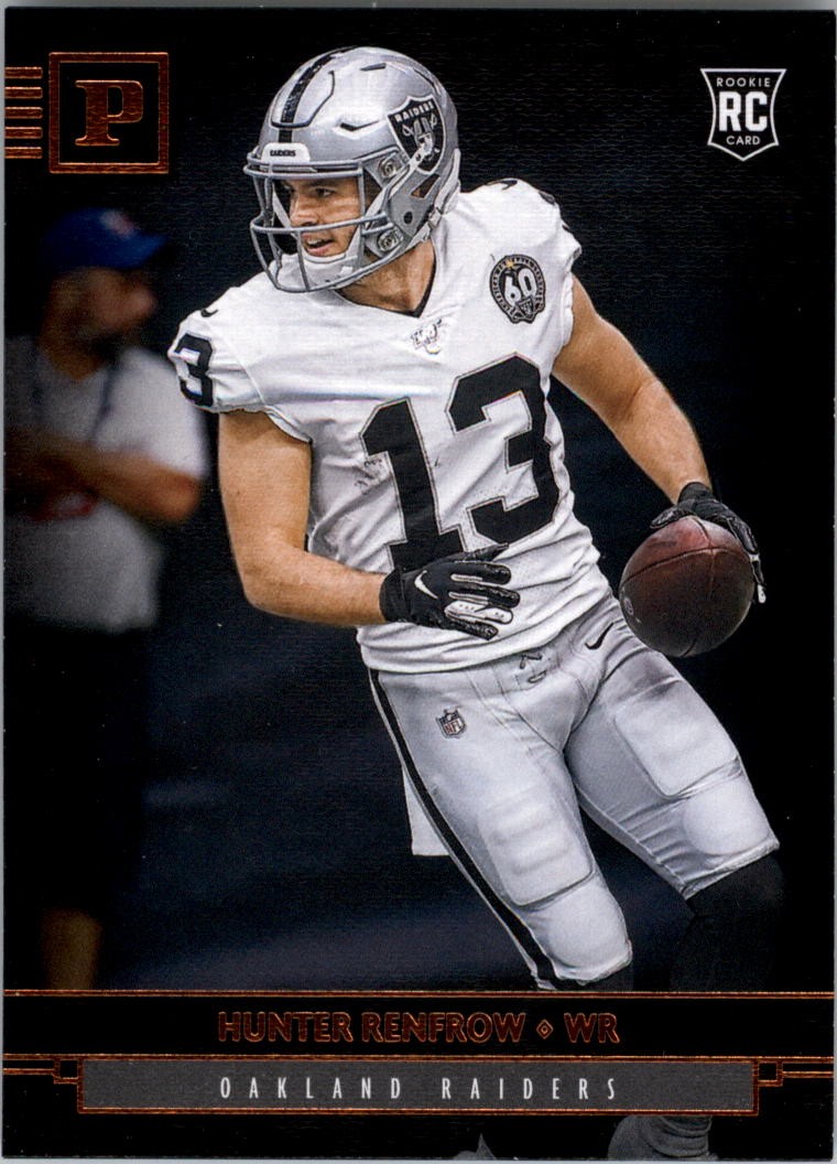 Hunter Renfrow Panini Spectra Radiant Rookie Patch Signatures #12 Base