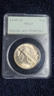 1945 S PCGS MS63 Walking Liberty Half Dollar "OLD RATTLER HOLDER"