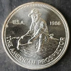 1986 Engelhard 1oz Silver American Prospector Round