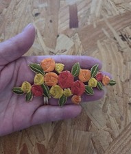 Flower - Flowers - Fall - Autumn - Embroidered Iron On Applique Patch