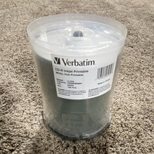 Verbatim CD-R Inkjet Printable White Hub 700MB 1x-52x 100 Pack 95252