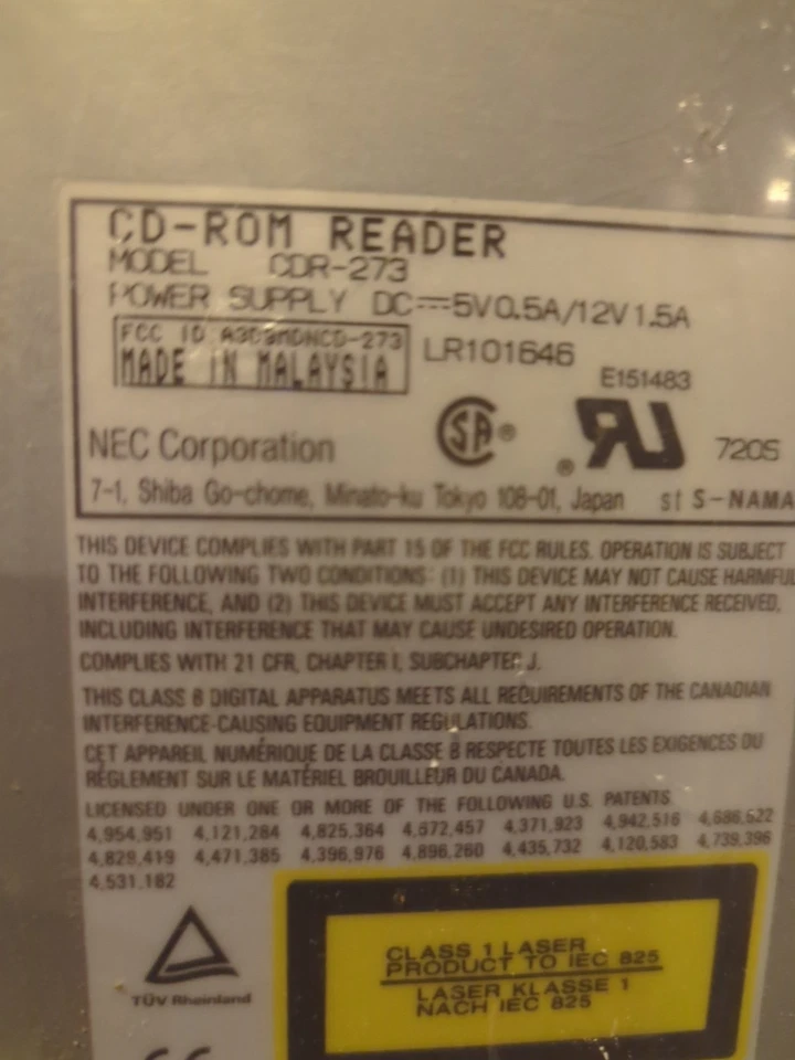 Nec CD-ROM Reader Cdr-273 - Image 2 of 4