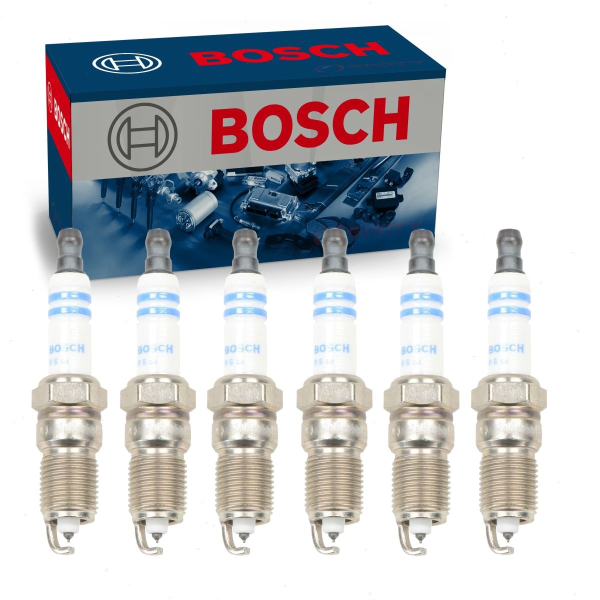 6 pc Bosch Double Platinum Spark Plugs for 1987-1991 Pontiac 6000 2.8L 3.1L ax