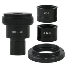 2X Microscope Camera Adapter T2 Mount Variable Aperture For Canon EF DSLR
