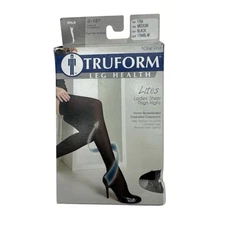 TRUFORM Lites Sheer Thigh High Mild 8-15mmHg (Black) Medium 1764 1764BL-M