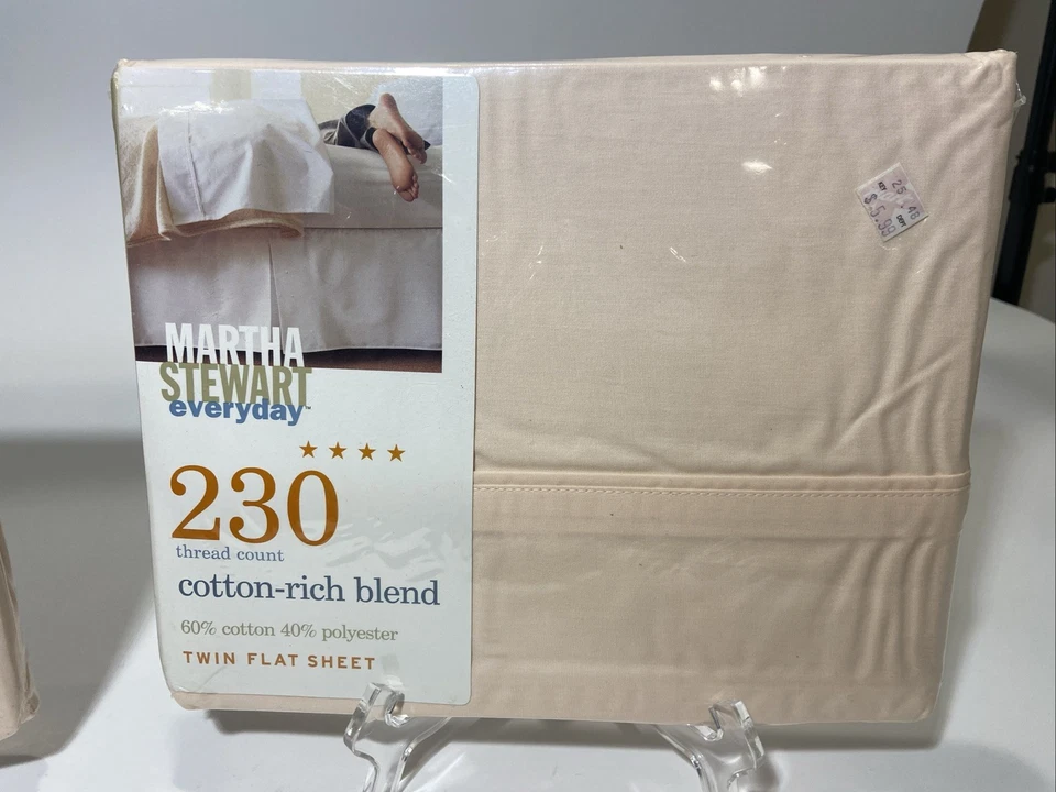 JUEGO DE SÁBANAS DOBLES MARTHA STEWART DIARIO 230 HILOS COLOR CARCASA NUEVO Dormitorio Foto 3 de 4