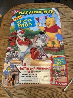 Approximately 1995-1996 Winnie The Pooh Fun N Games Playtime Movie Poster