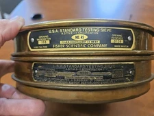 USA Standard Testing Sieve-Lot of 2-Brass Mesh-Fisher Scientific No. 45 & No. 80