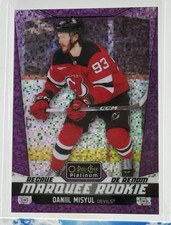 2024-25 OPC Platinum Violet Pixels /299 Danil Misyul #289 New Jersey Devils RC