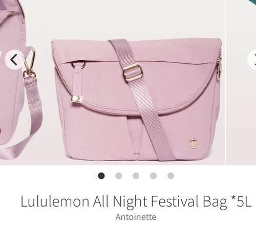 Lululemon All Night Festival Bag 5L Antoinette Gold Hardware Pink Rose RARE EUC - Bild 8 von 9