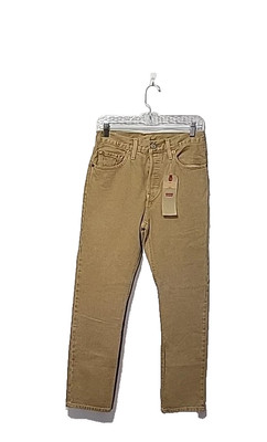 Levis 501 Waterless Jeans 27x30 Tan Khaki Straight Leg 