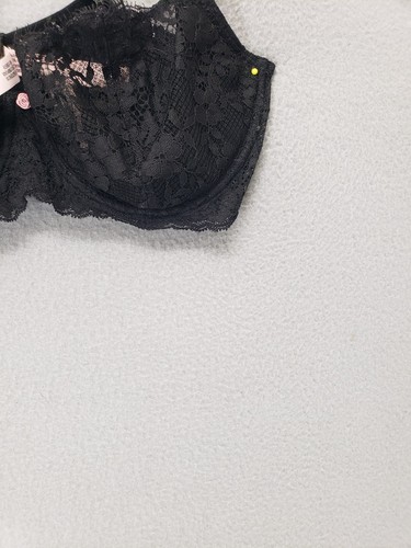 Victoria's Secret Women Bra 36D Black Lace Floral Underwear Adjustable Strap - Picture 4 of 17